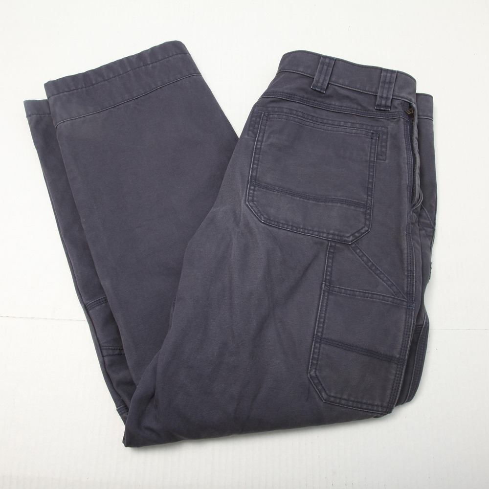 L.L. Bean Pants Mens 36x32 Blue Gray Double Knee Katahdin Iron Works Carpenter